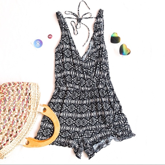 Decree Dresses & Skirts - Decree Black + White Festival Romper